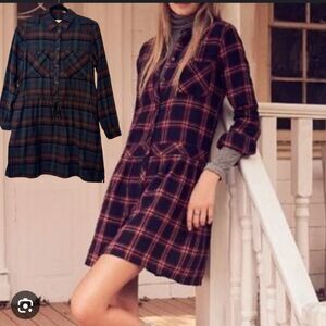 Wilfred Aritzia Flannel Plaid Dress Small